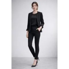 C DRESS PLUS レディース ツイード ジャケット フォーマル 黒 XL