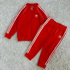 adidas originals ベビー ジャージ上下セット 赤 サイズ90