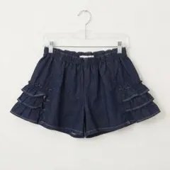 moujonjon デニム フリル ショートパンツ 100cm