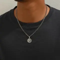 コンパスモチーフ ネックレス シルバー アメカジ ヴィンテージ メンズレディース