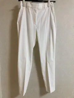 新品　PLST リネンブレンドスティックパンツ XS ホワイト