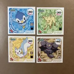 ポケモンシール　4種セット ポッチャマ　リーフィア　パチリス　グライオン