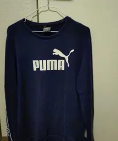 PUMAプーマ　デカロゴクルーネック トレーナー　スウェット　Mサイズ　ネイビー