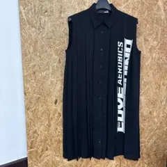 LOVE MOSCHINO ノースリーブ シャツワンピース ブラック