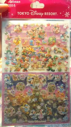 【貴重】2014年ディズニークリスマスイベント共通ステッカー【未使用】