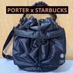 PORTER コーヒービーンシェイプ 2WAY ツールバッグ ブラック【美品】