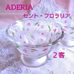 アデリア セント・フロラリア デザートカップ ２客 淡色 昭和レトロ 韓国カフェのサムネイル