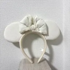 東京ディズニーリゾート カチューシャ ホワイト デニム ミニーマウス