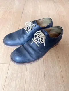 sot shoes レースアップ プレーントゥ シューズ 本革 ネイビー　40