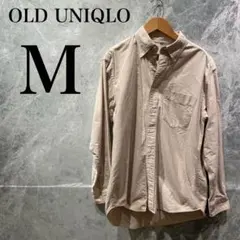 OLD UNIQLO メンズ M ベージュ 無地 シャツ ヴィンテージ 美品