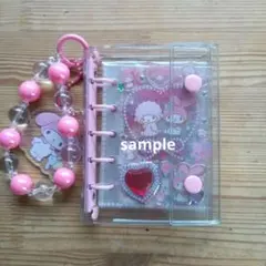 M5サイズ 5穴クリアバインダー リフィル セット シール帳 ピンク