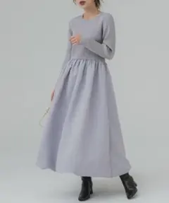 バルーンニットワンピース