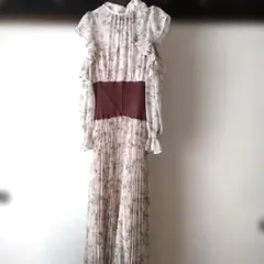 SNIDEL フラワープリント ロングドレス　春ワンピース　かわいい