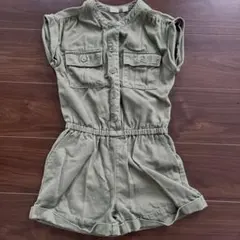 GAP キッズ　ジュニア　オールインワン　つなぎ　カーキ　M 130