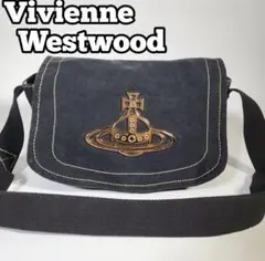 ヴィヴィアンウエストウッド ショルダーバッグ 金オーブ エッジウェア 黒