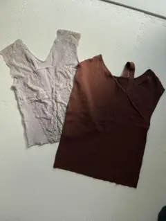 2点セット Omekashi タンクトップ サマーニット インナー