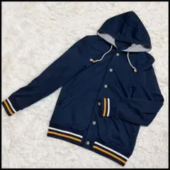 【THE SHOP TK MIXPICE】フード付きリブスタジャン L ネイビーのサムネイル