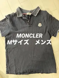 モンクレール ポロシャツ 白×ネイビー 襟切替 ロゴワッペン メンズ モンクレール ポロシャツ 白×ネイビー 襟切替 ロゴワッペン メンズ