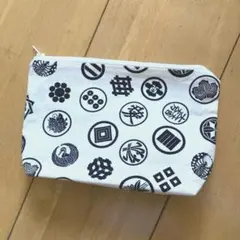 和風模様の布製ポーチ 巾着 小物入れ