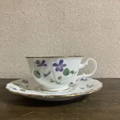 ノリタケ　バイオレットドリーム　スミレ　ティー碗皿3客