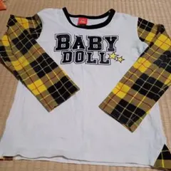 BABY DOLL チェック柄 長袖カットソー
