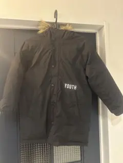 ZARA ブラックダウンコート フード付き YOUTH FUTURE