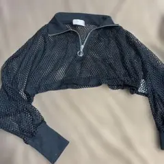 Choa Choa キッズ メッシュ 長袖カットソー ブラック