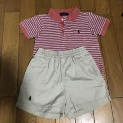 値下げ！ラルフローレン90 ポロシャツ&ショートパンツセット売り！