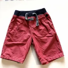 プチバトー　ハーフパンツ　赤 100cm