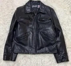 希少✨Schott ショット 642 ライダースジャケット レザー 襟あり 40 schott - schott 642 襟付きシングルライダース 【値下げ可】の