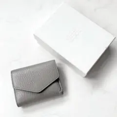 Maison Margiela　グレー レザー 三つ折り財布 箱付き　T31