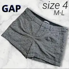 GAPギャップ グレンチェック ウールショートパンツ サイズ4 M~L相当 秋冬