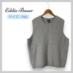 Eddie Bauer ニットベスト グレー サイズPXL ウール混