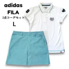 特価2点セット★adidas / FILA ゴルフポロシャツ スカート 速乾 L