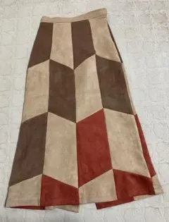 Discoat 幾何学模様ロングスカート Fサイズ