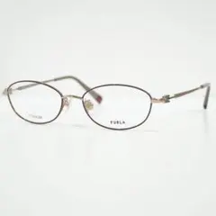 新品未使用 FURLA チタンメガネ グレージュ系 レンズ交換可 フルラ 眼鏡