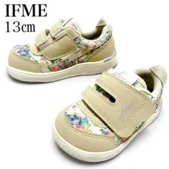 極美品✨IFME 13㎝ 花柄 フラワー プリント ベビー シューズ ベージュ
