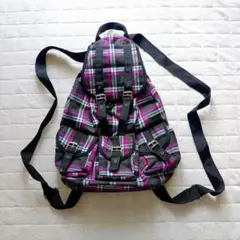 平成　y2k チェック柄バックパック　リュック