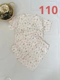 SALE!110cm キッズ ベビー 甚平 祭り 夏 ピンク【1002】