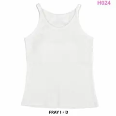 FRAY I.D カップ付き リブキャミソール ホワイト ストレッチのサムネイル