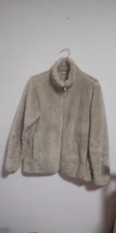 UNIQLO ファーリーフリースフルジップジャケット M ベージュ