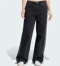 【新品】adidasデニム スリーストライプス パンツ27/30のサムネイル