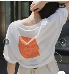 kastane SIXSENCE バックプリント Tee オフホワイト　S