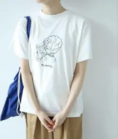 PAR ICI コーギーtシャツ　白のサムネイル