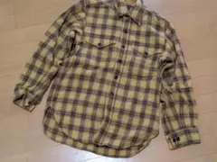 WAREHOUSE ウエアハウス ウールチェックシャツ 長袖 黄×茶のサムネイル