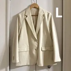 【極美品】UNIQLO リラックステーラードジャケット クリーム