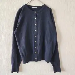【Té chichi】（F）クルーネックカーディガン/ゴールドボタン/羽織り