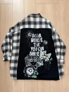 スカラー Scolar チェックシャツ　シャツワンピ　ワンピース