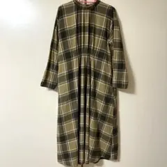 studioCLIP チェック柄長袖シャツワンピース F