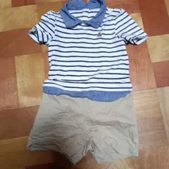 baby GAP ストライプ ロンパース　 6-12ヶ月